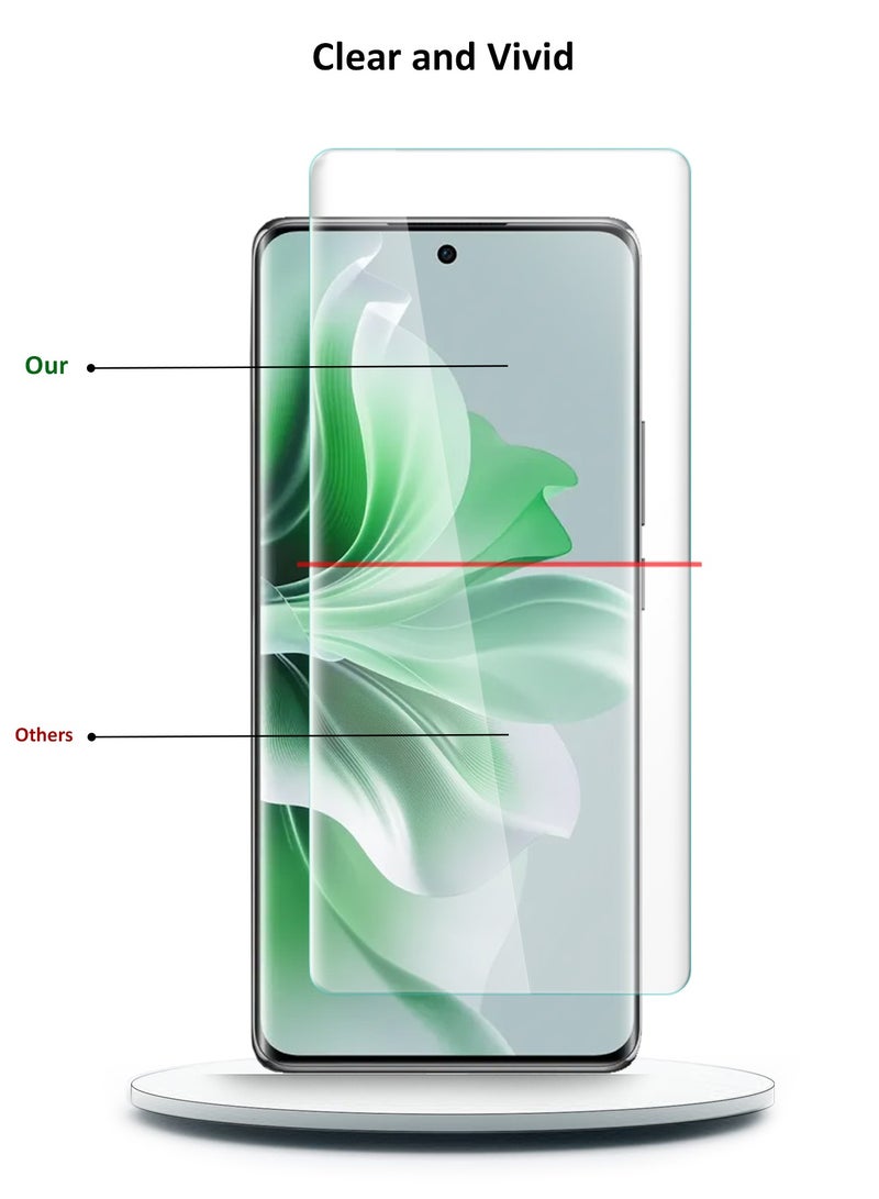 Wtech Premium Curved Edges UV Full Glue Full Cover Tempered Glass Screen Protector For Oppo Reno11 5G 2024 Clear - Image 3