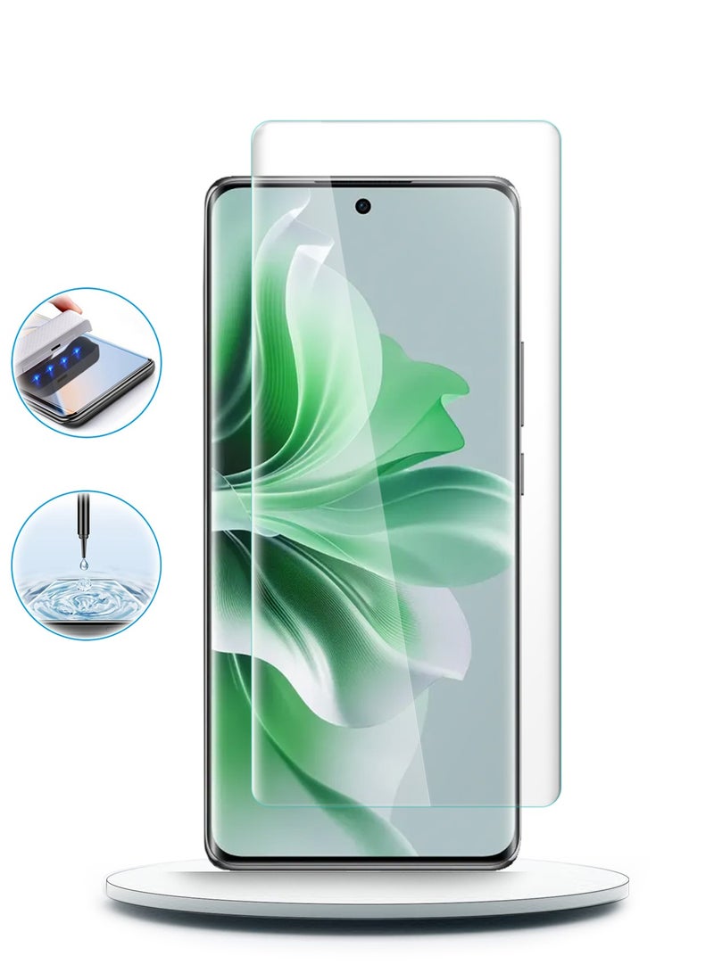 Wtech Premium Curved Edges UV Full Glue Full Cover Tempered Glass Screen Protector For Oppo Reno11 5G 2024 Clear - Image 4