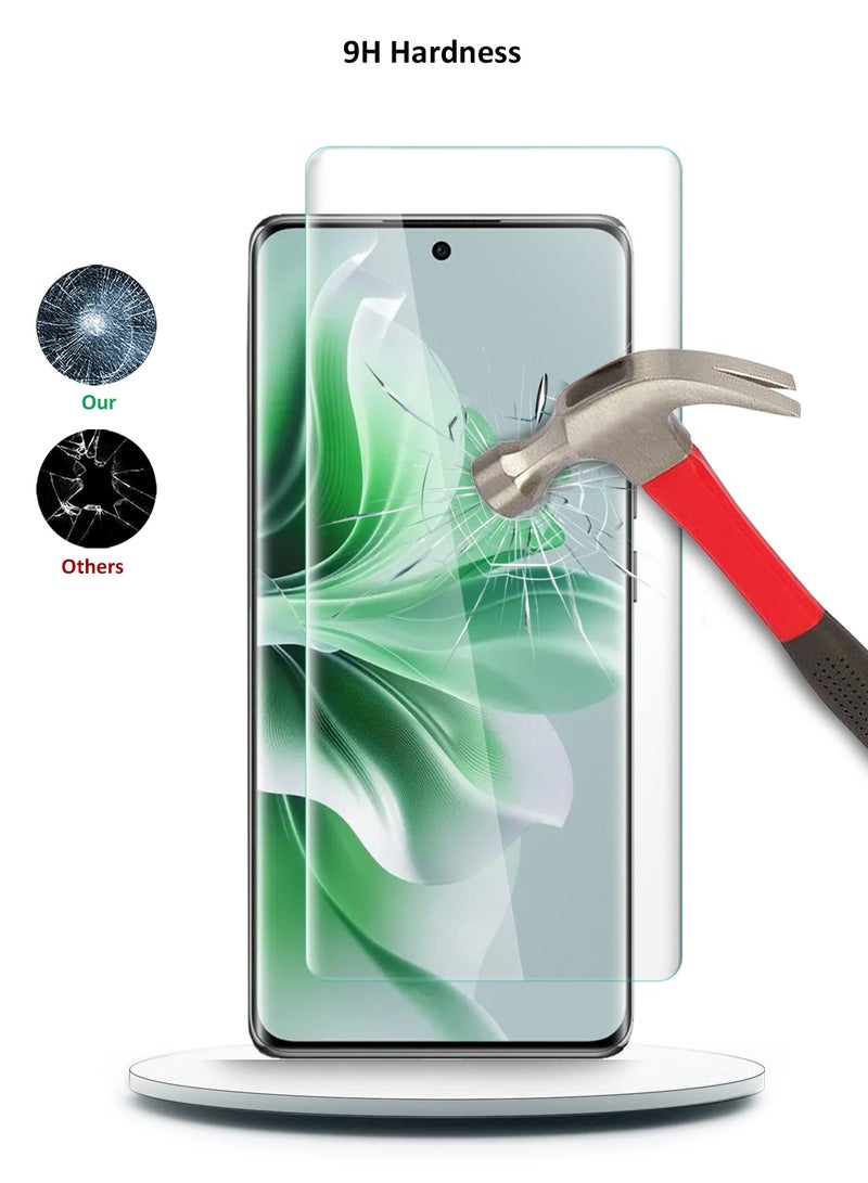 Wtech Premium Curved Edges UV Full Glue Full Cover Tempered Glass Screen Protector For Oppo Reno11 5G 2024 Clear - Image 2