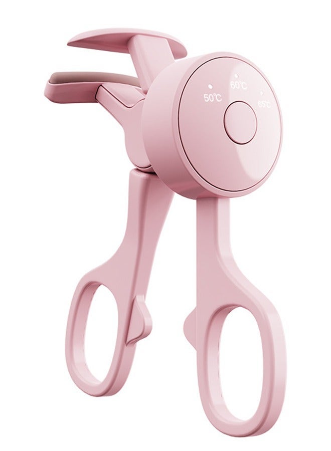 general Heated Eyelash Curler with 3 Heating Modes Anti-Burn C Curl Lash Curler Fast Heat Up Within 10s Rechargeable Electric Eyelash Curler with Type-C 24 Hours Long Lasting Classical Design (Pink) - Image 1