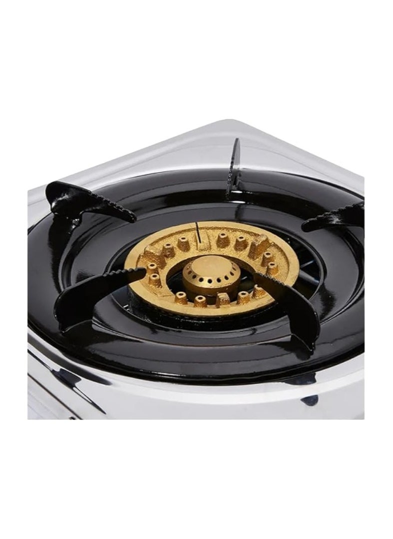 Mebashi - Tolosonic Single Burner Stainless Steel Cooktop, Highly efficient Blue Flame, (TS-GS121) - Image 1