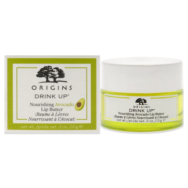 Origins Drink Up Avocado Lip Balm + Treatment | Plumps & Softens Lips | With Plant-Derived Oils & Butters, 0.5 Ounce - Image 1