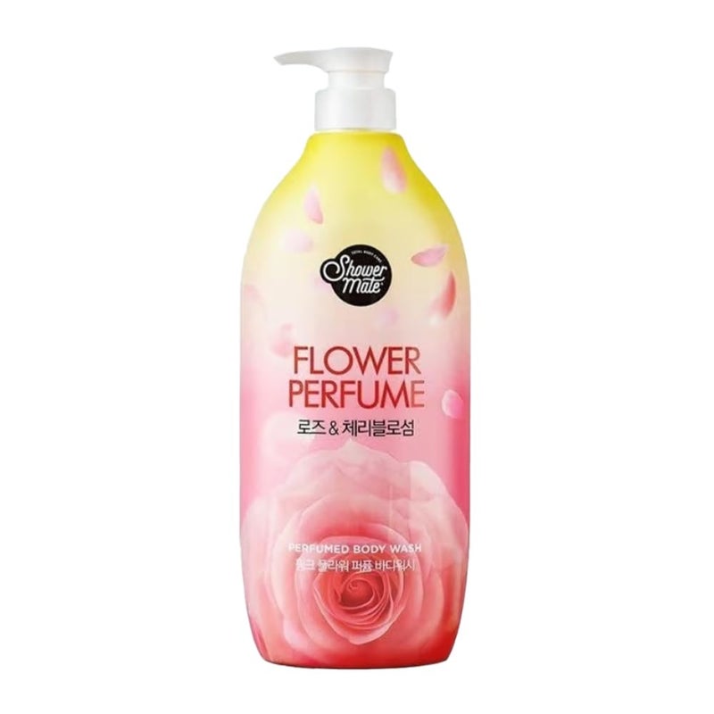 Shower Mate Flower Perfume Body Wash 4057 fl oz 12 L Pink Rose Cherry Blossom - Image 1