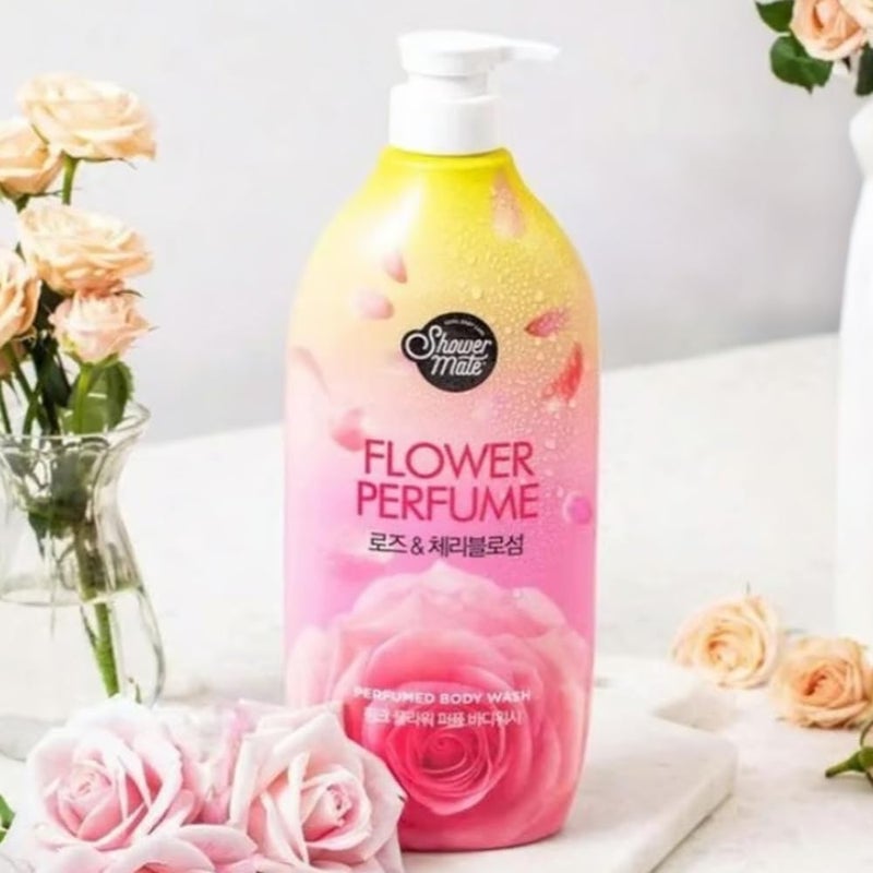 Shower Mate Flower Perfume Body Wash 4057 fl oz 12 L Pink Rose Cherry Blossom - Image 3