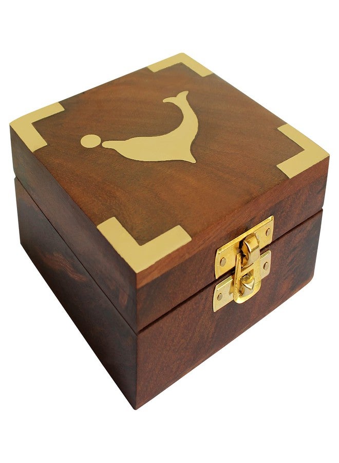 ات او اس 365 صندوق تخزين مجوهرات خشبي مصنوع يدويًا من ITOS365 للنساء والرجال، منظم مجوهرات بتصميم دولفين، ديكور منزلي، هدية مثالية - Image 2