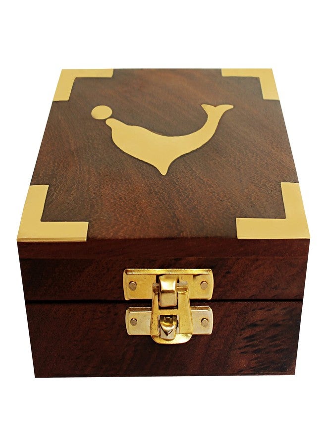 ات او اس 365 صندوق تخزين مجوهرات خشبي مصنوع يدويًا من ITOS365 للنساء والرجال، منظم مجوهرات بتصميم دولفين، ديكور منزلي، هدية مثالية - Image 1