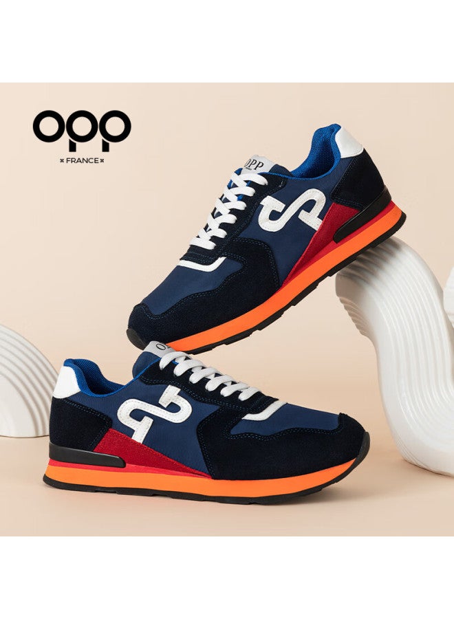 Opp Casual Shoes For Men, Soft-soled Forrest Gump Shoes, Versatile Commuter Shoes, Autumn And Winter Sports Shoes For Men, 3168 Blue, Size 44 - Image 1