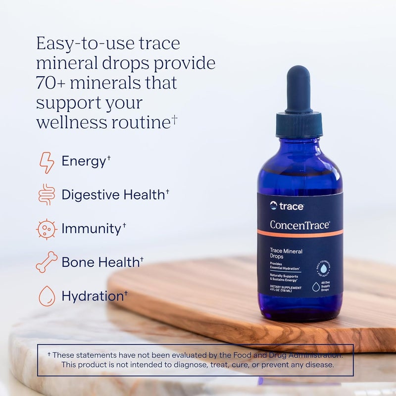 Trace Minerals Research Trace Minerals ConcenTrace Trace Mineral Drops - 4 Ounce Glass Bottle - Image 2