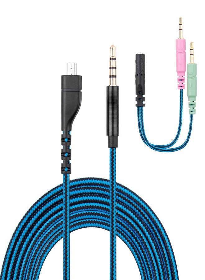 Smays Braided Arctis 7 Cable, Audio Cord Replacement for SteelSeries Arctis 3, 5, Pro Wireless, Pro Gaming Headset with 3.5mm Headphone Splitter - Image 2