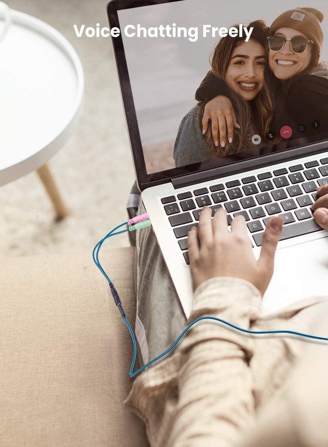 Smays Braided Arctis 7 Cable, Audio Cord Replacement for SteelSeries Arctis 3, 5, Pro Wireless, Pro Gaming Headset with 3.5mm Headphone Splitter - Image 3