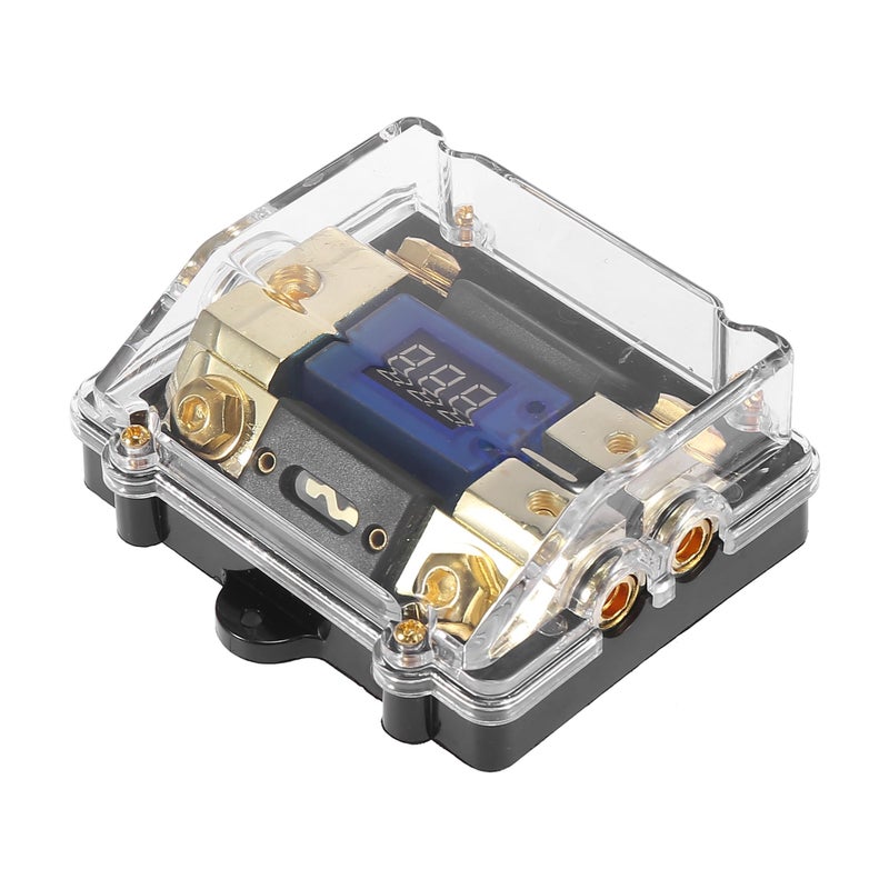 X AUTOHAUX X AUTOHAUX Car Audio Stereo Digital LED Display Fuse Holder ANL with 2 Fuses Distribution Block  - Image 1