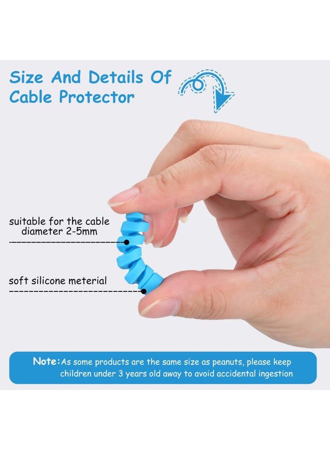 Flutesan 40 Pieces Phone Protect Accessory Charging Cable Protectors Cute Charger Protectors Cord Protector Cord Saver USB Charger for Cellphone Data Lines, Various Styles - Image 2