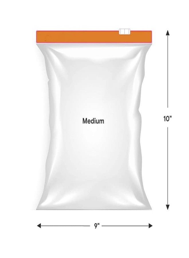 DRUDRAYA Zip lock Pouches, Zip lock Bag For Storage, Freezer RE-USABLE Zipper Bags, Ziplock Bags For Fridge Storage, Medium 9"X 10"(22.86cm X25.4cm)(Orange 30 Piece) - Image 4