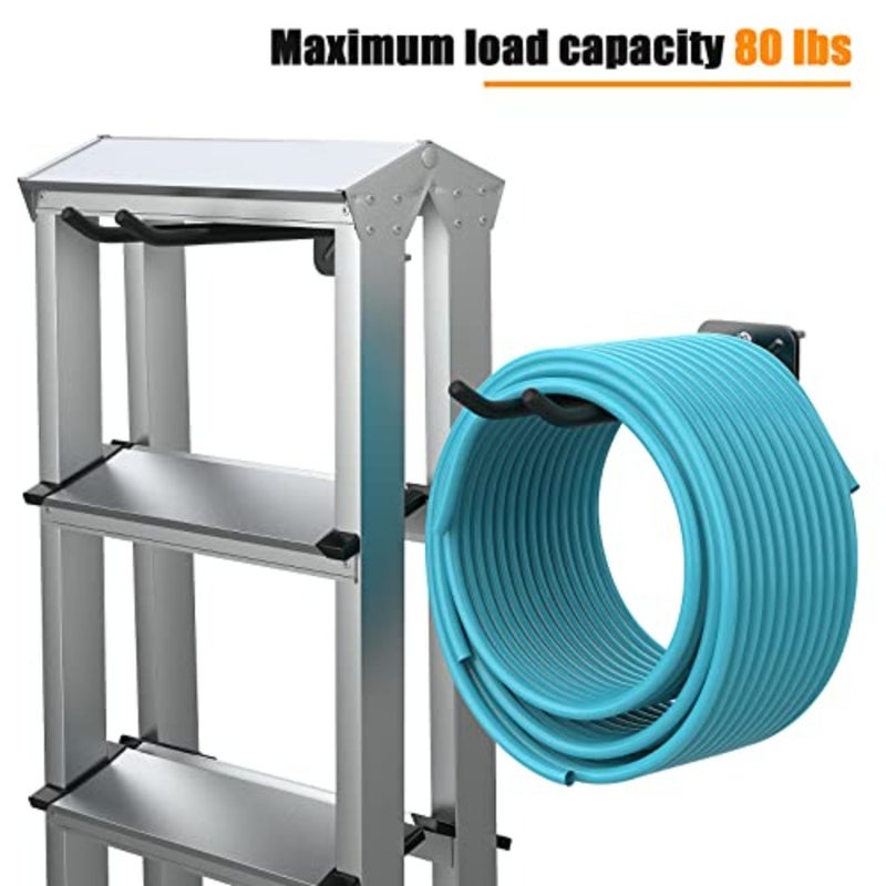 Garage Hooks, Heavy Duty Garage Hooks -12.4 Inch Wall Mount Hangers for Chairs, Power Tools, Garden Tools, Tires and More - Max 120 lbs 4-Pack - Image 3