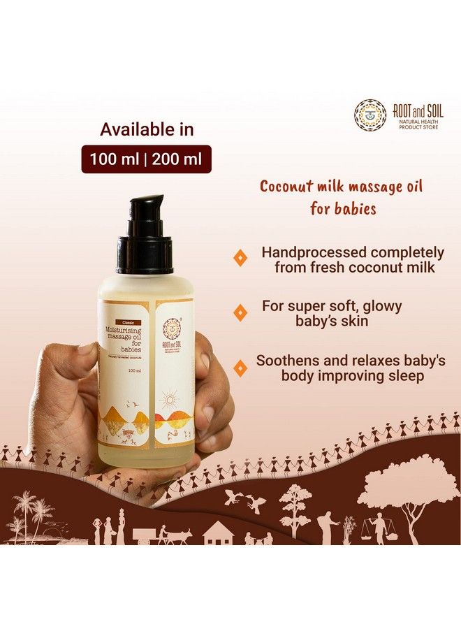 ROOT and SOIL Baby Massage Oil 'Classic' Refill Pack 200 Ml 0+ Months From Fresh Coconut Milk ; Newborn & Infant Friendly ; 100% Natural & Herbal ; Mineral Oil Free ; No Preservatives - Image 3