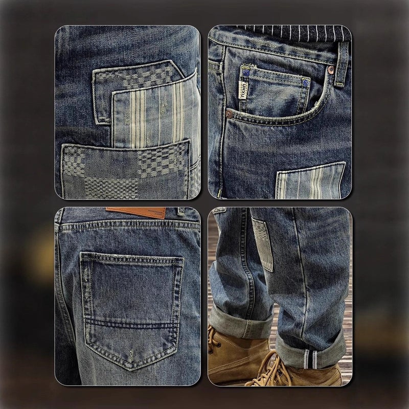 Unisex Classic Denim Jeans Loose Fit Daily Outdoor Wear - Image 5