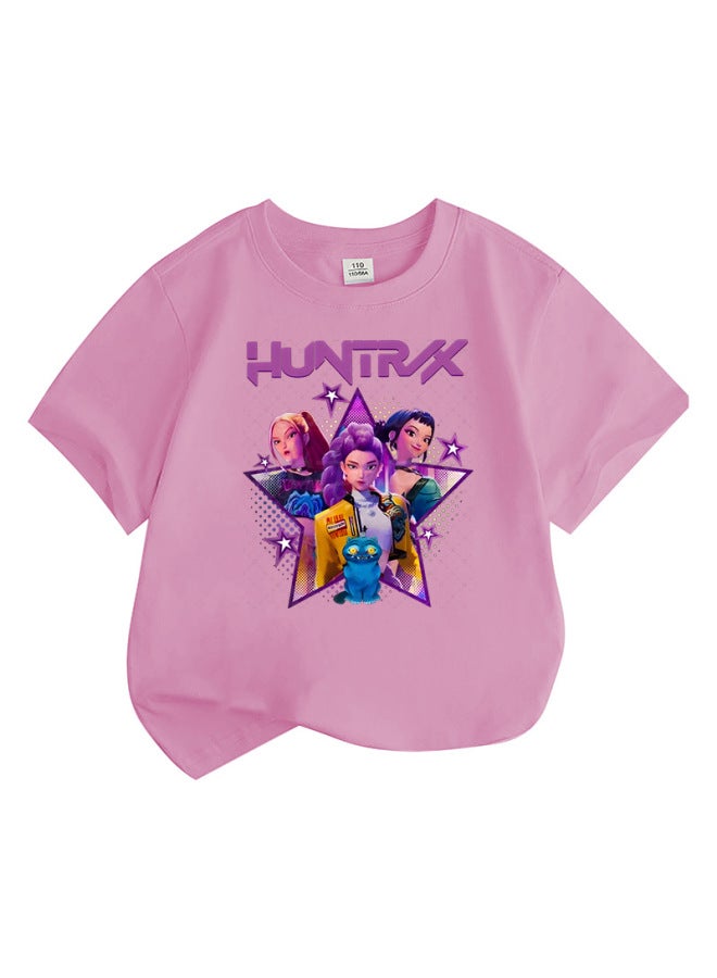 Best Seller Kpop Anime Cartoon Print Fashion Kids Short Sleeve T-shirt Loose Casual Top - Image 1
