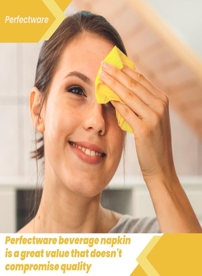 Perfectware - PW-2 Ply Yellow Bev-250 2 Ply Yellow Beverage Napkins- Pack of 250ct - Image 4