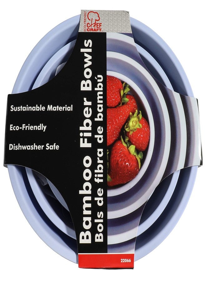 شيف كرافت طقم أوعية خلط من ألياف الخيزران الصديقة للبيئة من شيف كرافت، 4 قطع، أزرق - Image 2