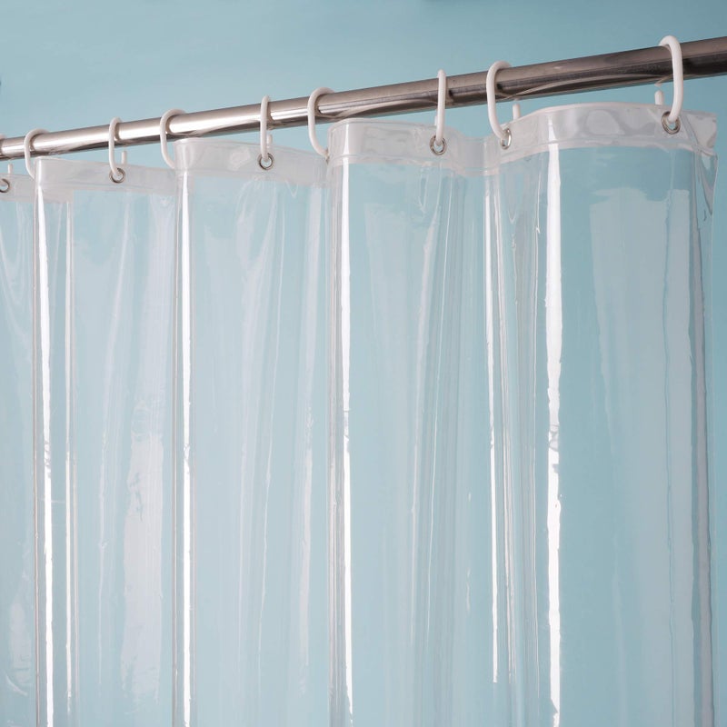EurCross Clear Shower Curtain Liner 72 x 80inches Long with 5 Magnets, Heavy Duty Weighted Thick PEVA Shower Liner, Transparent Plastic Shower Curtain for Bathroom with 12 Metal Grommets - Image 2