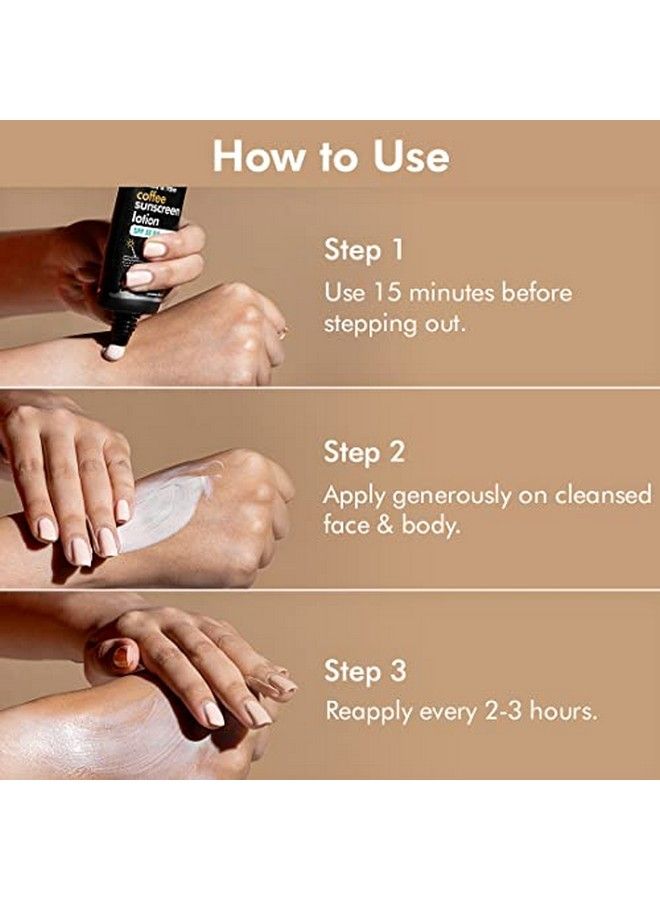 MCaffeine واقي شمسي بلون القهوة غير اللامع بعامل حماية من أشعة الشمس فوق البنفسجية الطويلة والمتوسطة 50 Pa++ للحماية من أشعة الشمس فوق البنفسجية الطويلة والمتوسطة وإصلاحها؛ لوشن خفيف الوزن ومقاوم للماء بدون طبقة بيضاء؛ واقي شمسي للنساء والرجال (50 مل) - Image 5