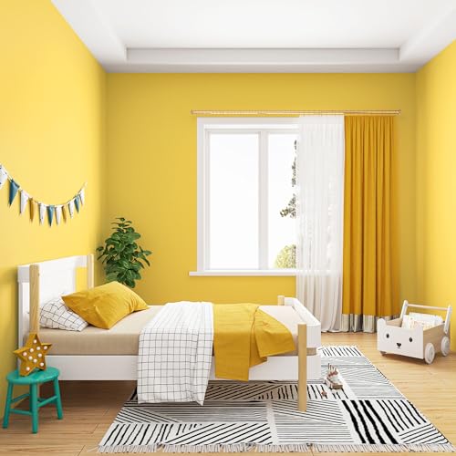 ReWallpaper Yellow Wallpaper Peel and Stick Wall Paper for Kids Room Boys Girls Bedroom Nursery Playroom Lemon Yellow Contact Paper for Cabinets Desk Classroom Kitchen Counter Vinyl Wrap 177in65ft - Image 3