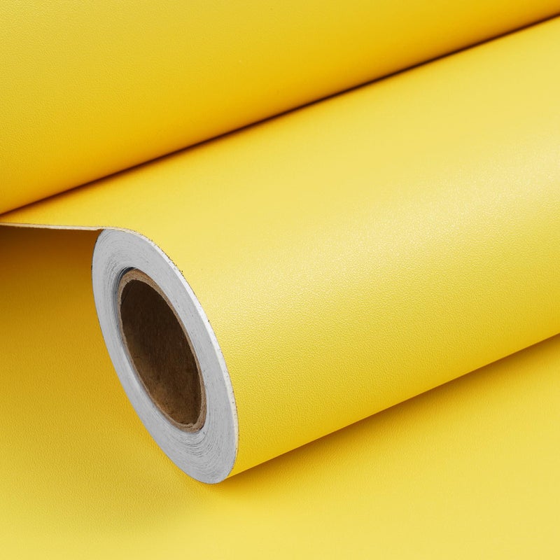 ReWallpaper Yellow Wallpaper Peel and Stick Wall Paper for Kids Room Boys Girls Bedroom Nursery Playroom Lemon Yellow Contact Paper for Cabinets Desk Classroom Kitchen Counter Vinyl Wrap 177in65ft - Image 2