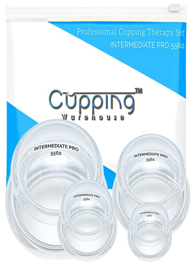 Cupping Warehouse TM Cupping Warehouse Supreme 4 Intermediate Pro 5560 Silicone Cupping Set for Beginners – Medical-Grade, for Massage Therapy, Pain Relief, Body Sculpting & Cellulite Reduction, 4 Sizes (S, M, L, XL) - Image 1