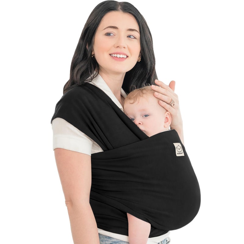 KeaBabies Baby Wrap Carrier - All in 1 Original Baby Carrier Newborn to Toddler Sling, Easy to Wear, Hands Free Bonding, Lightweight, Breathable Infant Wraps (Trendy Black) - Image 1