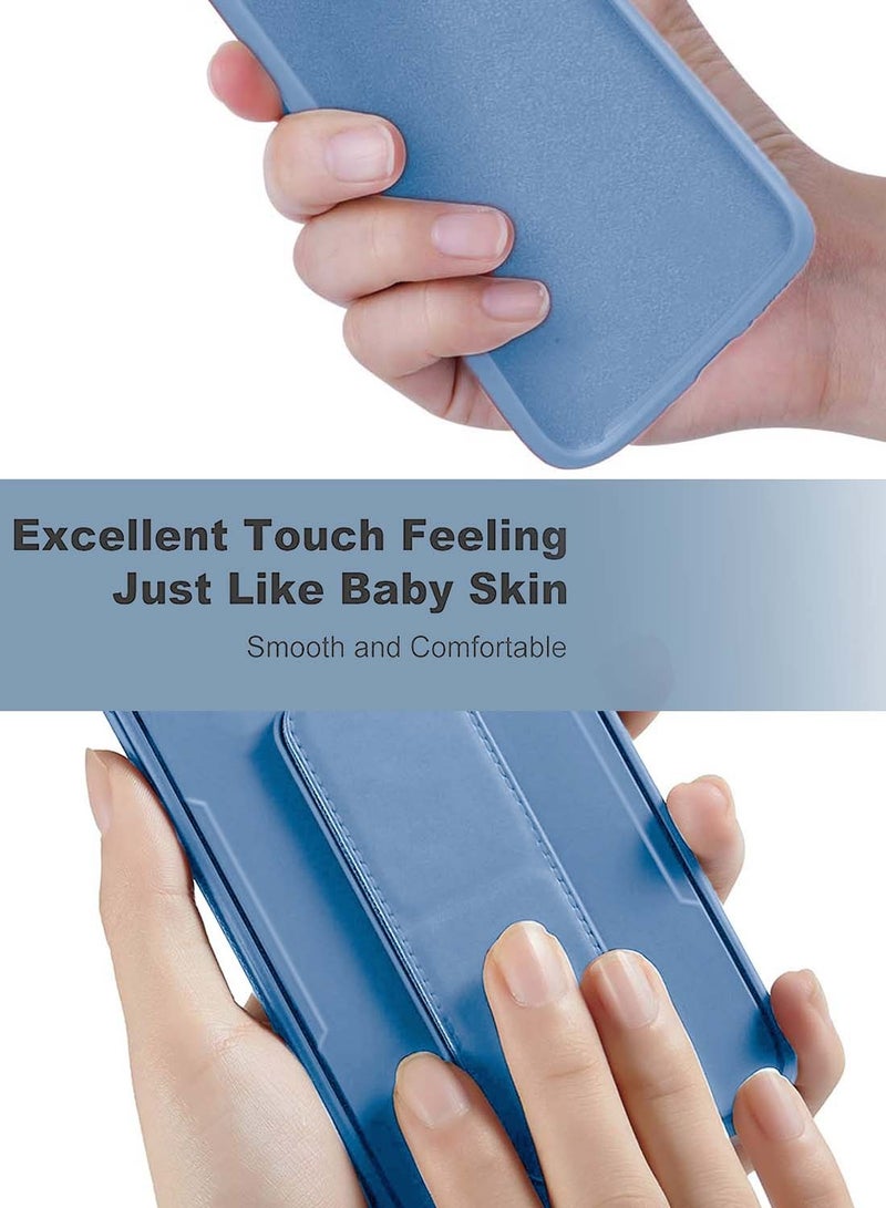 Wtech Honor 200 Pro 5G 2024 Hand Grip Foldable Magnetic Kickstand Wrist Strap Finger Grip With Built-In Iron Modern Camera Lips Case Cover - Sky Blue - Image 3