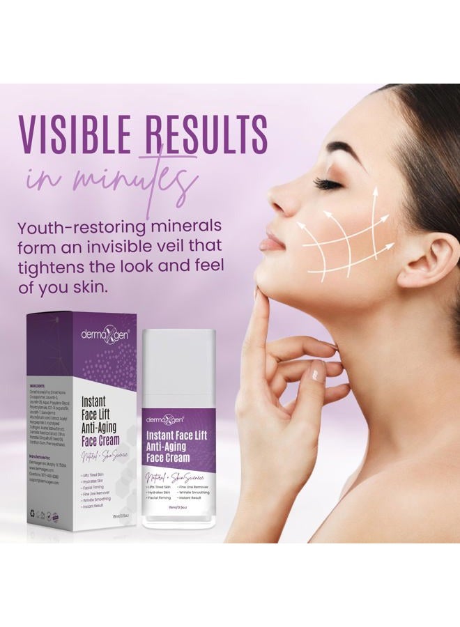 dermaxgen Instant Face Lift Cream – Anti-Aging Solution for Neck, Chest & Sagging Skin – Face Lift Cream Firming Instant for a Smoother, More Lifted & Refreshed Appearance – 0.5 oz / 15ml - Image 3