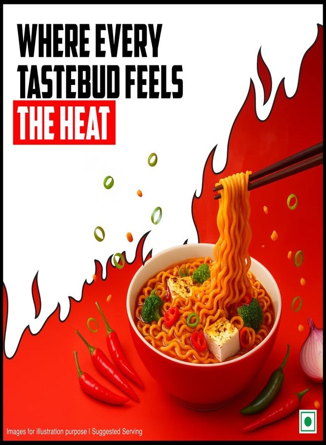 Ching's Ching’s Korean Spicy Veg Instant Noodles, 80g, Veg, It’s Hot, It’s Spicy, It’s Ching’s - Image 5