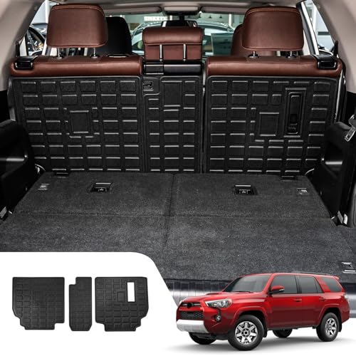 Dattumar Back Seat Cover Compatible with 2010-2024 Toyota 4 Runner 7 Seat Kick Mats TPE All Weather Back Seat Cover Protector 2023 4Runner 7-Seater Accessories (2nd Row Backrest Mats) - Image 1