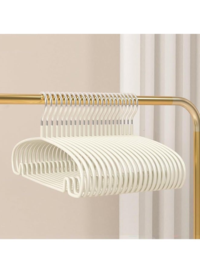 TYCOM Non Slip Hangers Suit Hangers 10 Pack Ultra Thin Space Saving Clothes Hangers with No Shoulder Bump Design for Coats Jackets Pants Dress Clothe White 10 Pieces. - Image 1