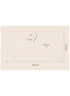 TYCOM Non Slip Hangers Suit Hangers 10 Pack Ultra Thin Space Saving Clothes Hangers with No Shoulder Bump Design for Coats Jackets Pants Dress Clothe White 10 Pieces.  - Image 4