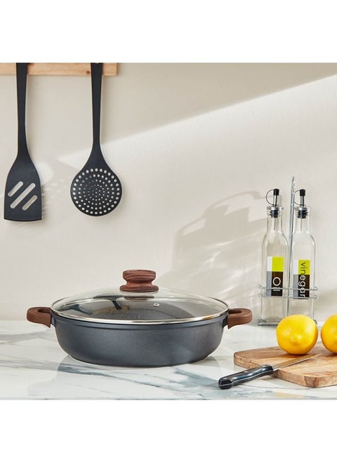 La Cucina Die Cast Induction Shallow Pot 28 x 7.5 x 28 cm