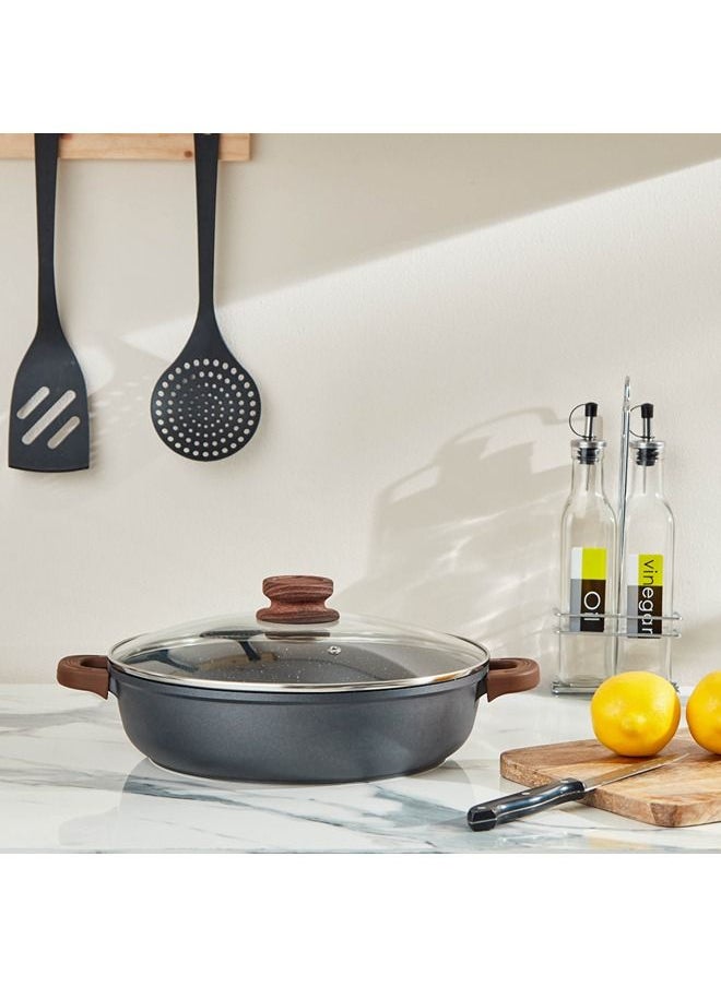 Home Box La Cucina Die Cast Induction Shallow Pot 28 x 7.5 x 28 cm  - Image 1