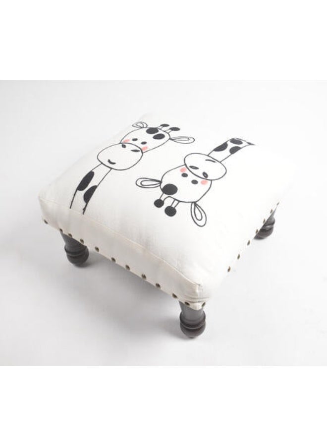 Giraffe Print Kids Stool