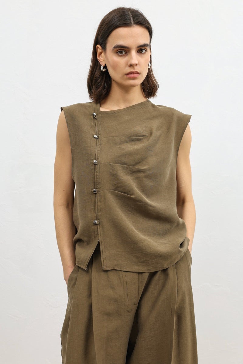 Antioch Women's Button-Down Top with Lyocell Blend - Image 1