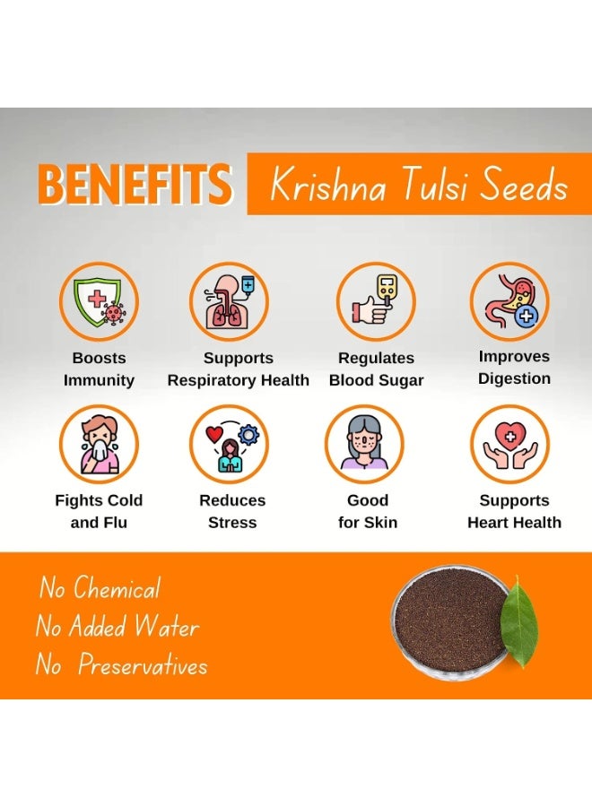 Brijbooti Krishna Tulsi Seeds for Eating - Shyama Black Tulsi - 400g - Image 4