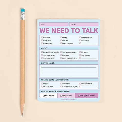 Knock Knock 1-Count We Need To Talk Nifty Note Memo Notepads, Checklist Memo Pads, 4 x 5.25-inches each (Pastel) - Image 4