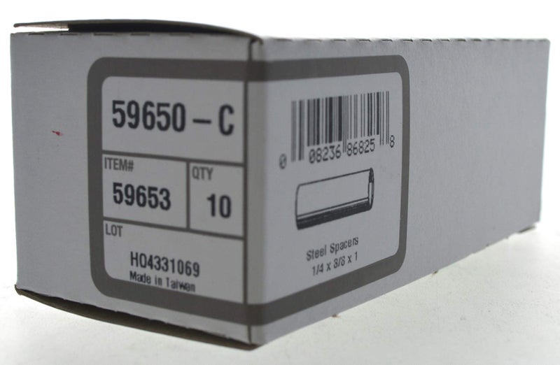 Hillman 59653 1/4 x 3/8 x 1-Inch Seamless Steel Spacer, 10-Pack,Silver - Image 2