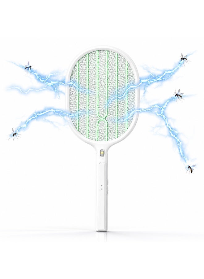 ORIONMAX Electric Mosquito Swatter Racket, Rechargeable Bug Zapper with Stand, USB-C Fast Charging, Triple-Layer Safety Mesh, Smart Sensor & LED Mosquito Attracting Light for Indoor & Outdoor Use - Image 1