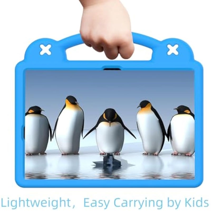 Kids Tablet Case with Handle and Stand Lightweight Shockproof Cute Cover Compatible with Samsung Galaxy S7 Plus/ S8+/S9 Plus/S9 FE+/S10+ 12.4 Blue - Image 3