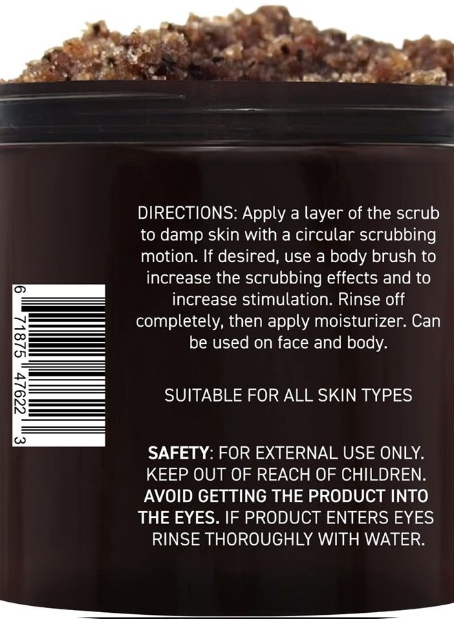Brooklyn Botany مقشر الجسم بملح البحر الأحمر وقهوة أرابيكا - مرطب ومقشر للجسم والوجه واليدين والقدمين - يحارب الخطوط الدقيقة والتجاعيد - هدايا رائعة للنساء والرجال - 10.5 أونصة - Image 3