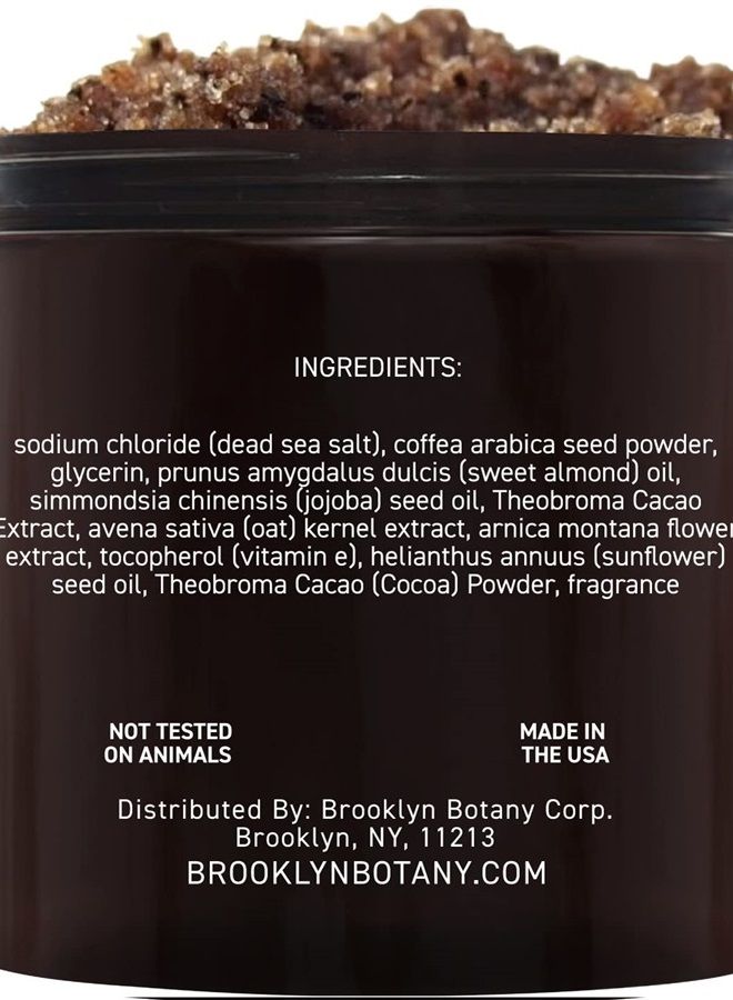 Brooklyn Botany مقشر الجسم بملح البحر الأحمر وقهوة أرابيكا - مرطب ومقشر للجسم والوجه واليدين والقدمين - يحارب الخطوط الدقيقة والتجاعيد - هدايا رائعة للنساء والرجال - 10.5 أونصة - Image 2