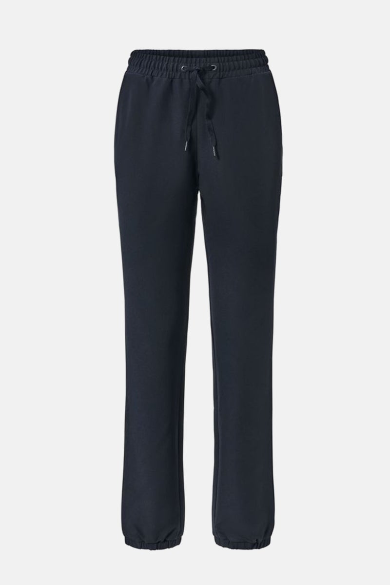 Tchibo Women Regular Fit Solid Softshell Joggers Pants, Navy  - Image 2