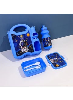 Little Buddy LITTLE BUDDY Lunch-Box for Boys, Bento Box for Kids | Water Bottle Leak-Proof Design, BPA-Free Plastic or School Lunches Box Lightweight, Perfect for School, Picnic, and Travel (Set of 1, Multicolor)  - Image 5