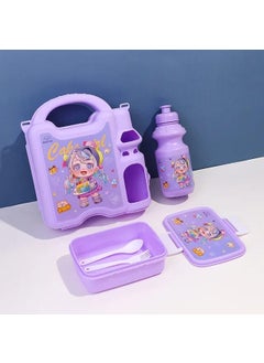 Little Buddy LITTLE BUDDY Lunch-Box for Boys, Bento Box for Kids | Water Bottle Leak-Proof Design, BPA-Free Plastic or School Lunches Box Lightweight, Perfect for School, Picnic, and Travel (Set of 1, Multicolor)  - Image 2