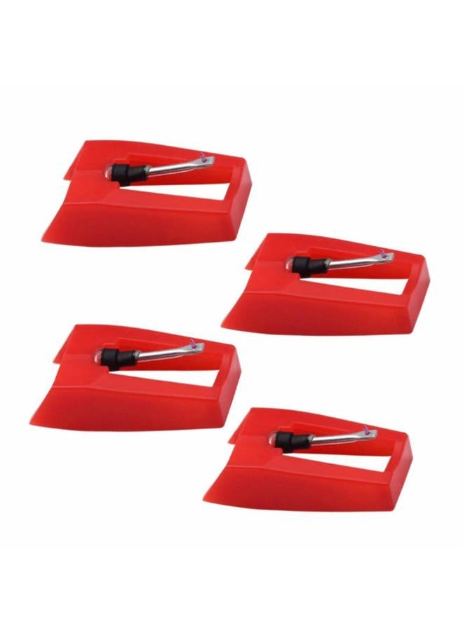 Ywhomal 4 Pack Ruby Record Player Needle Turntable Stylus Replacement for ION Jenson Crosley Victrola Sylvania Turntable Phonograph LP Vinyl Player More Brand - Image 1